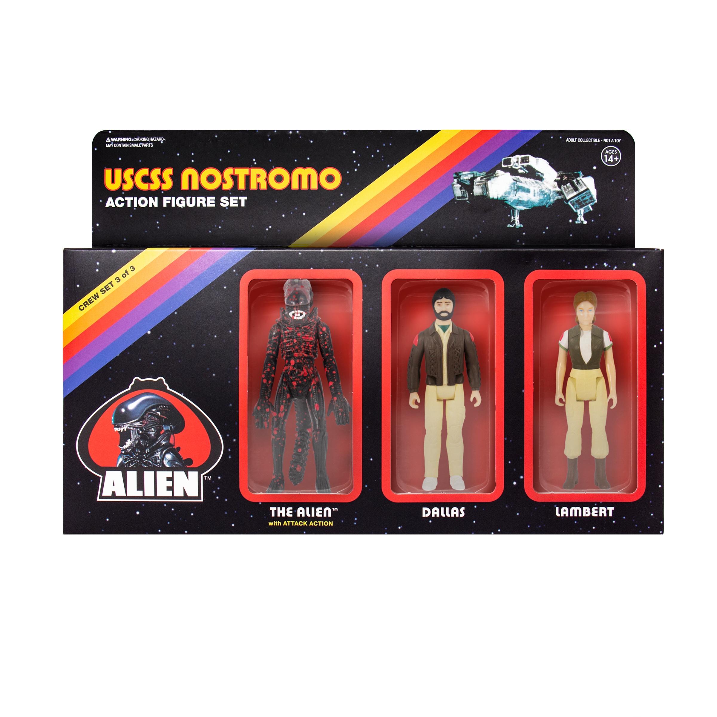 Alien ReAction Figures 3-Pack - Pack C (Dallas, Lambert, Bloody Alien)