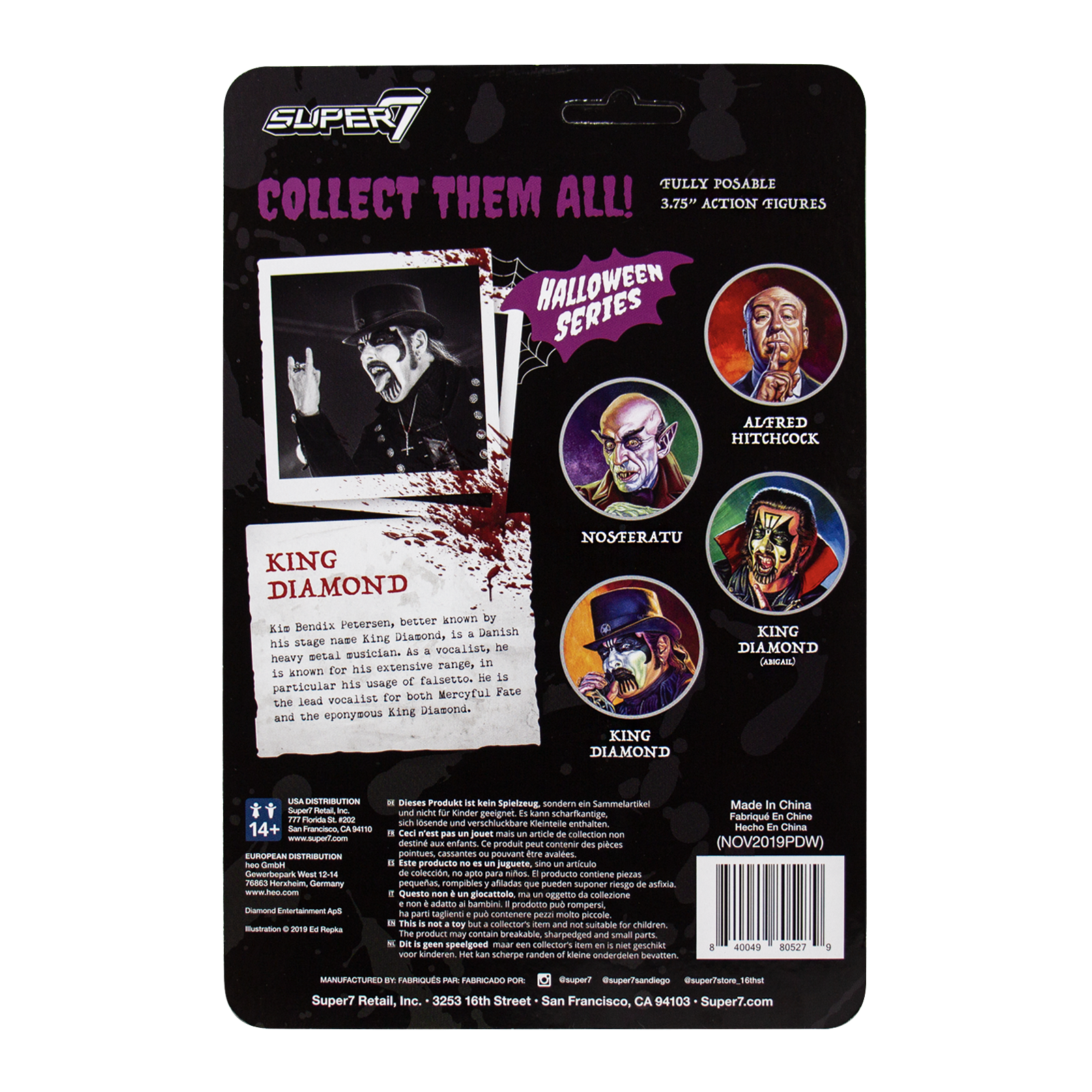 King Diamond ReAction Figure - King Diamond Top Hat