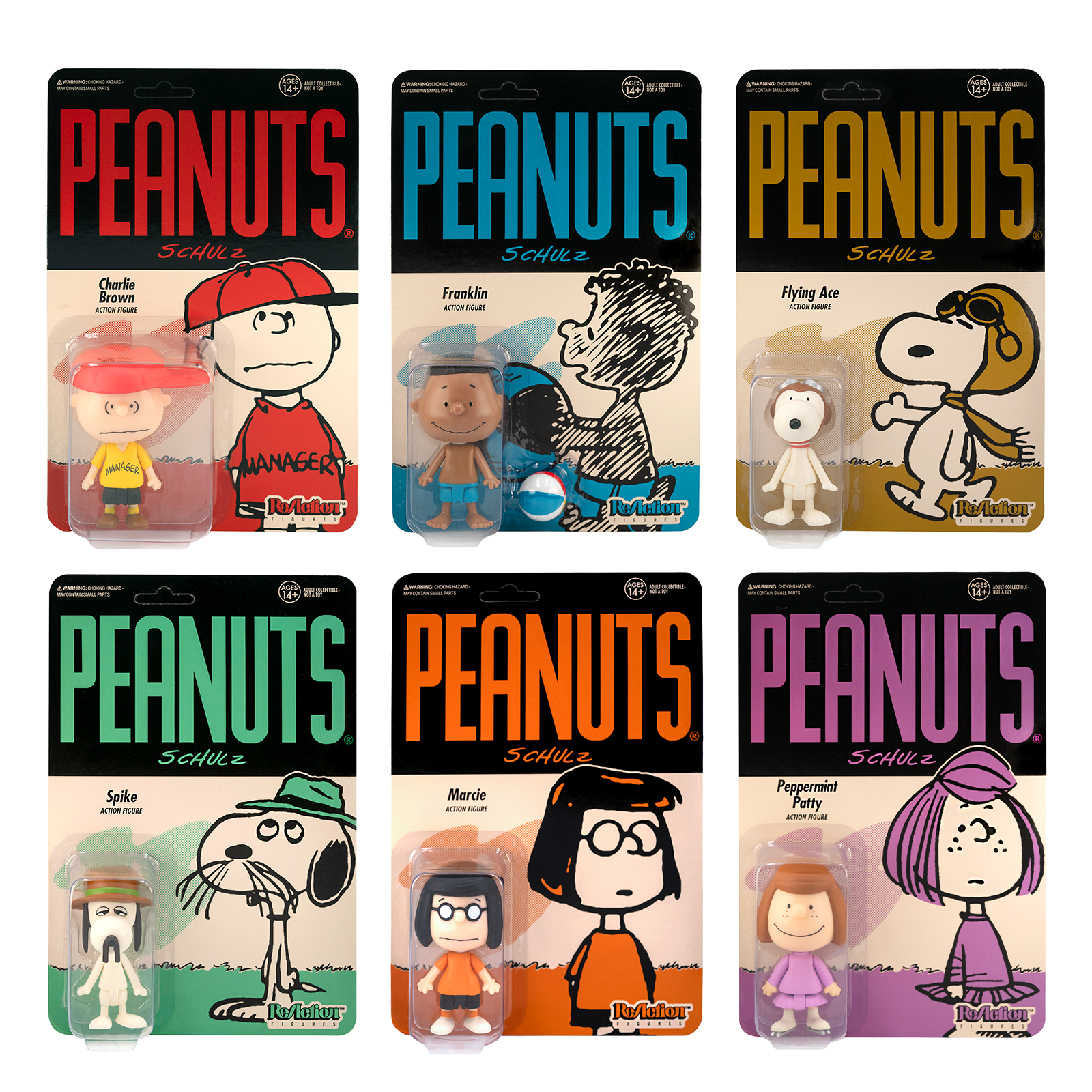 Peanuts Reaction Full Set - Wave 2 (Set of 6)