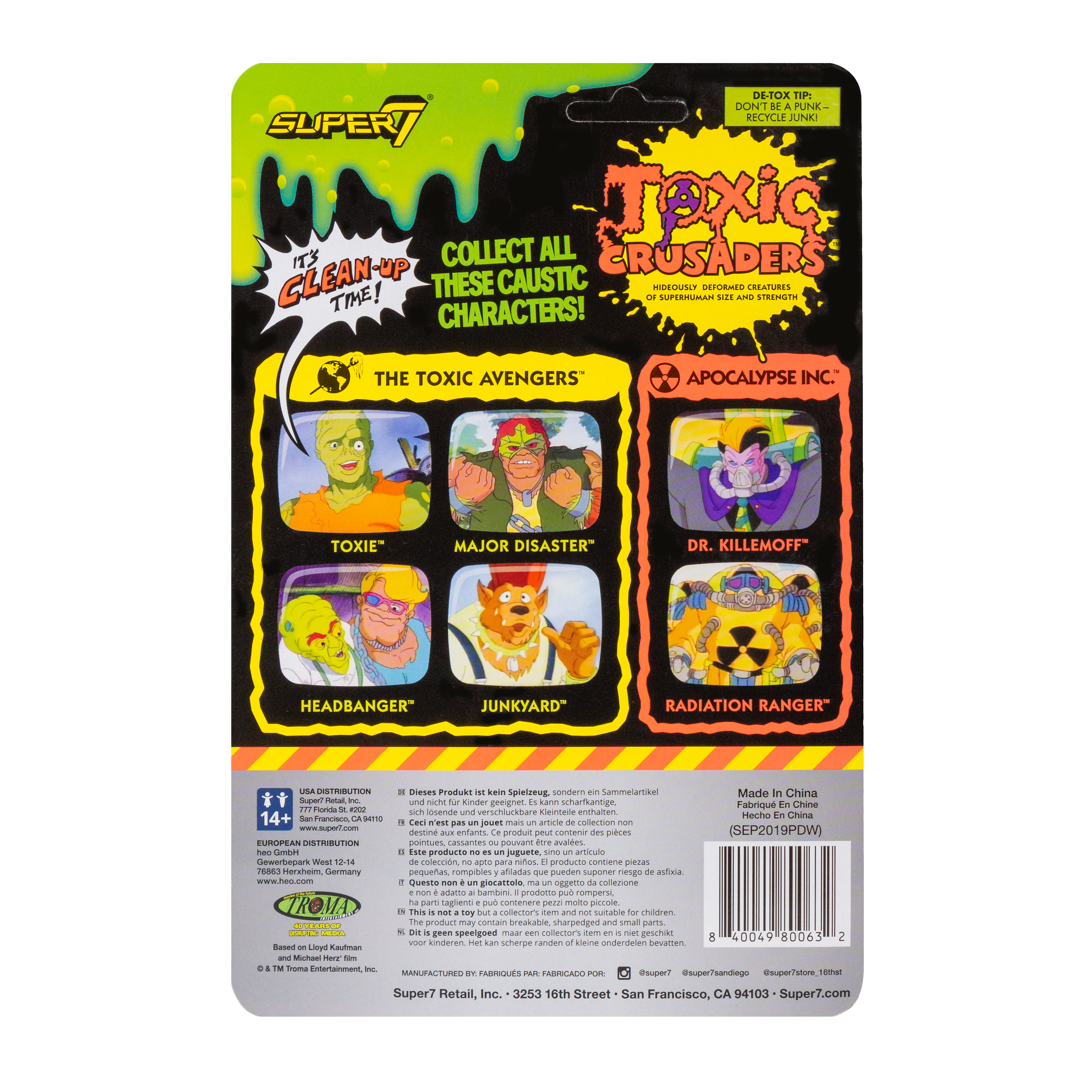 Toxic Crusaders ReAction Figure - Major Disaster