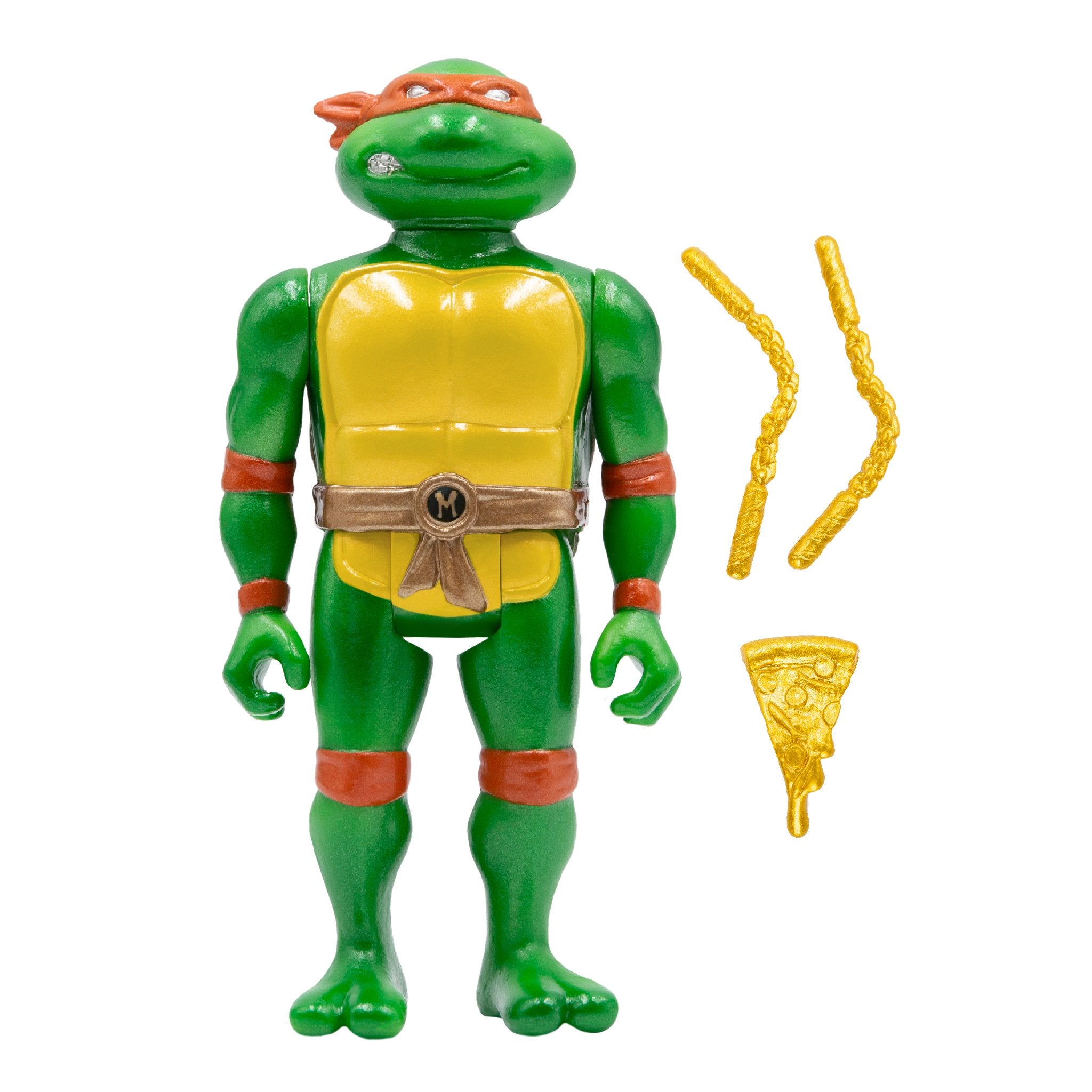 Teenage Mutant Ninja Turtles ReAction Figures - Carry Case with Michelangelo (Metallic)