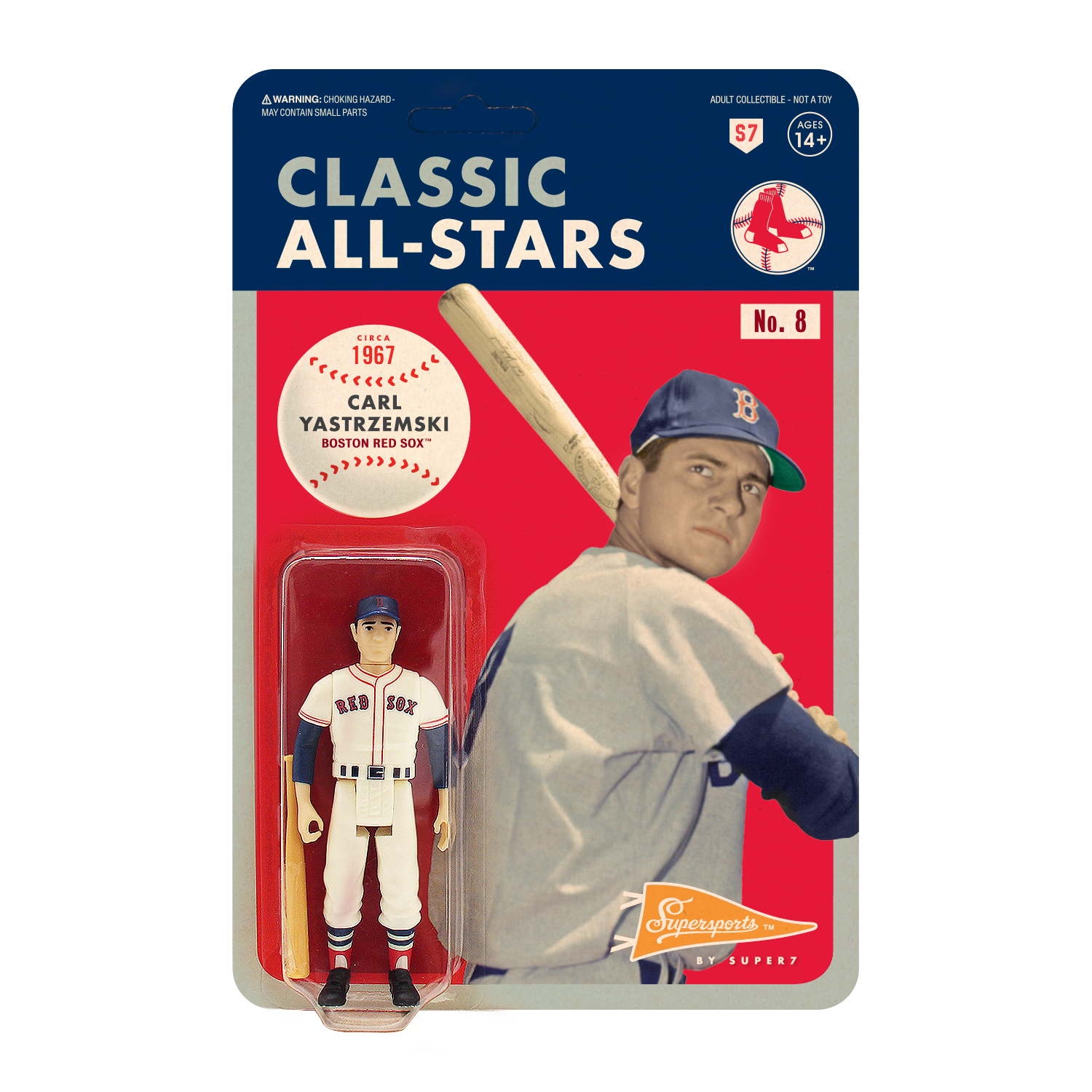 MLB CLASSIC REACTION FIGURE - CARL YASTZREMSKI (BOSTON RED SOX)