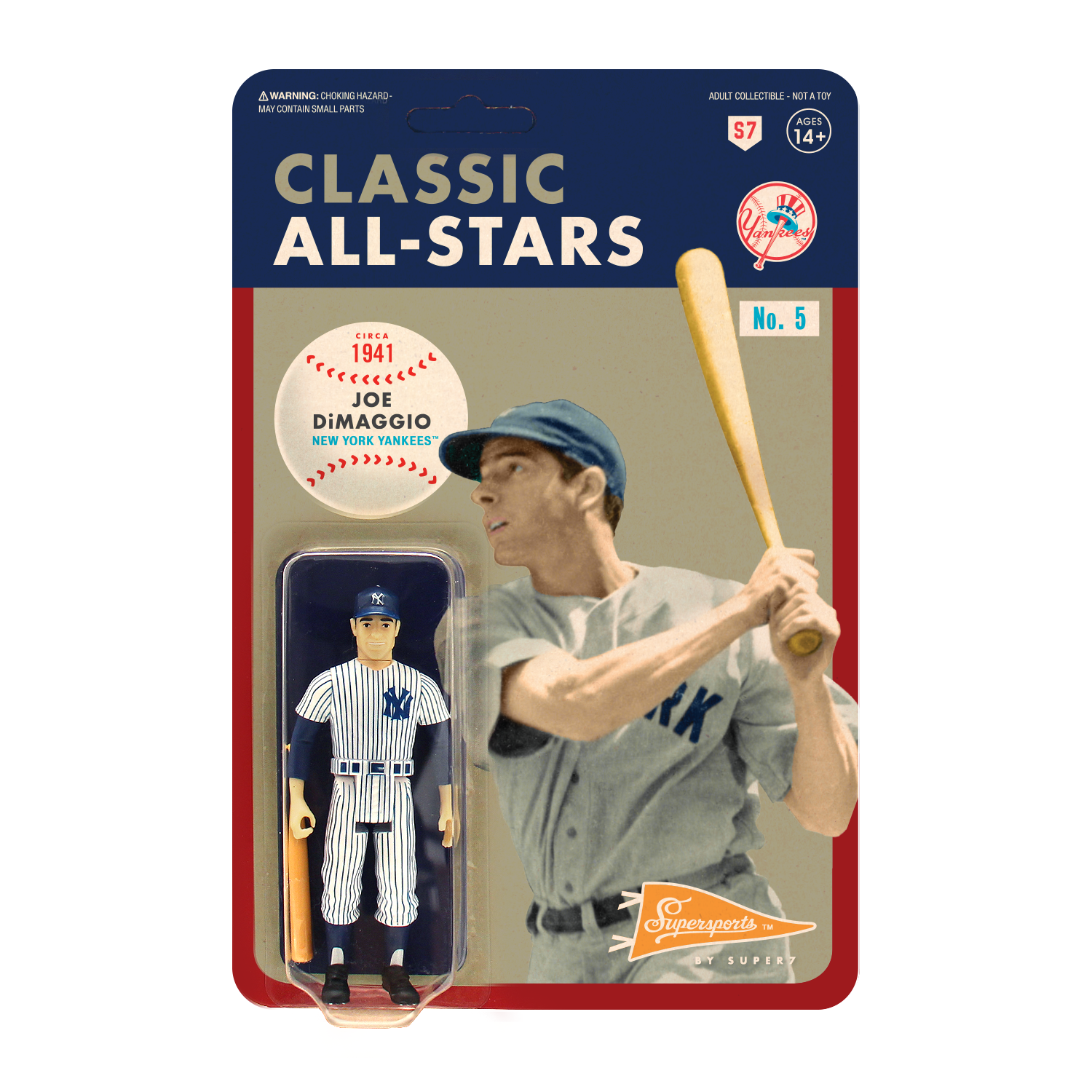 MLB CLASSIC REACTION FIGURE - JOE DIMAGGIO (NEW YORK YANKEES)