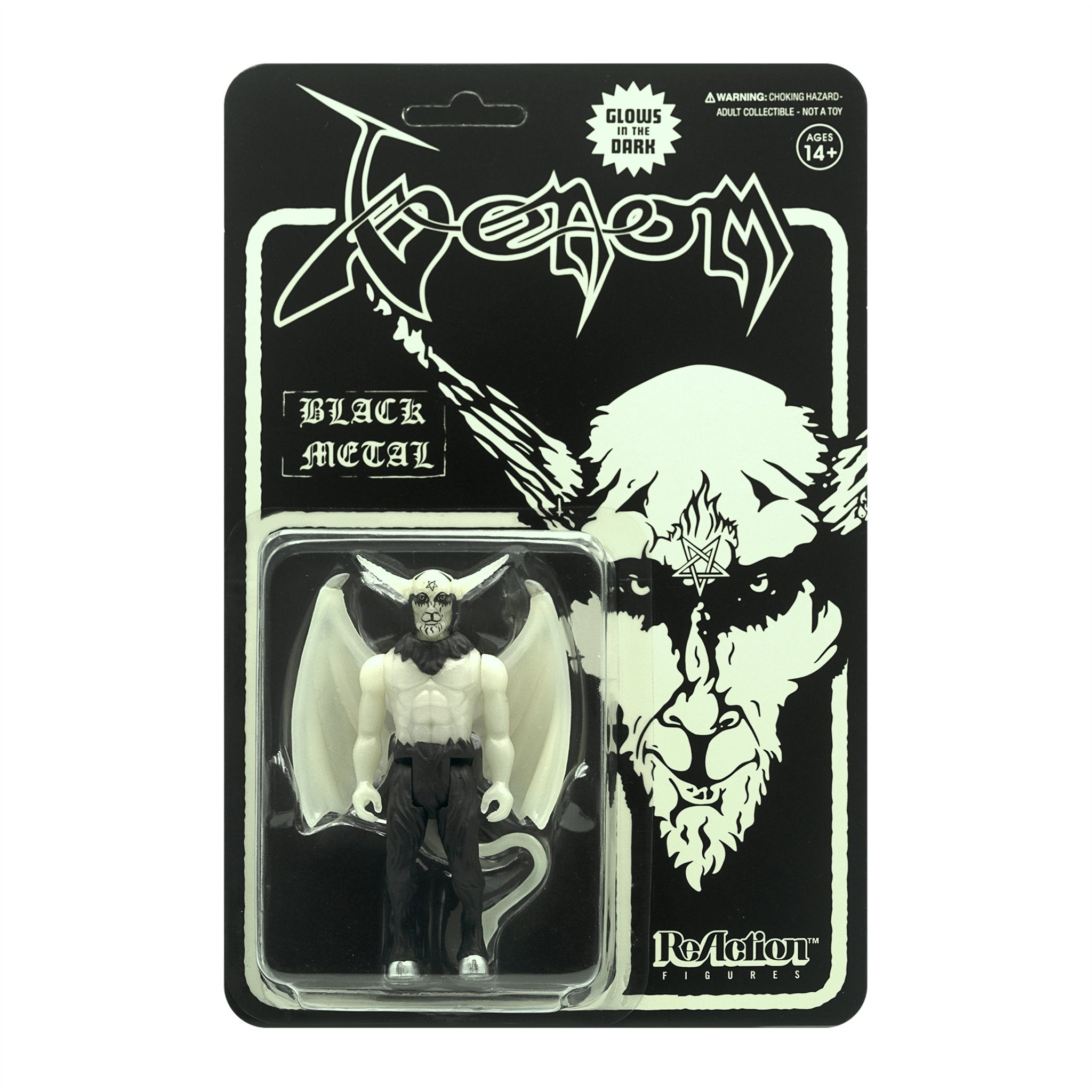 Venom ReAction Figure - Black Metal (Glow In The Dark)