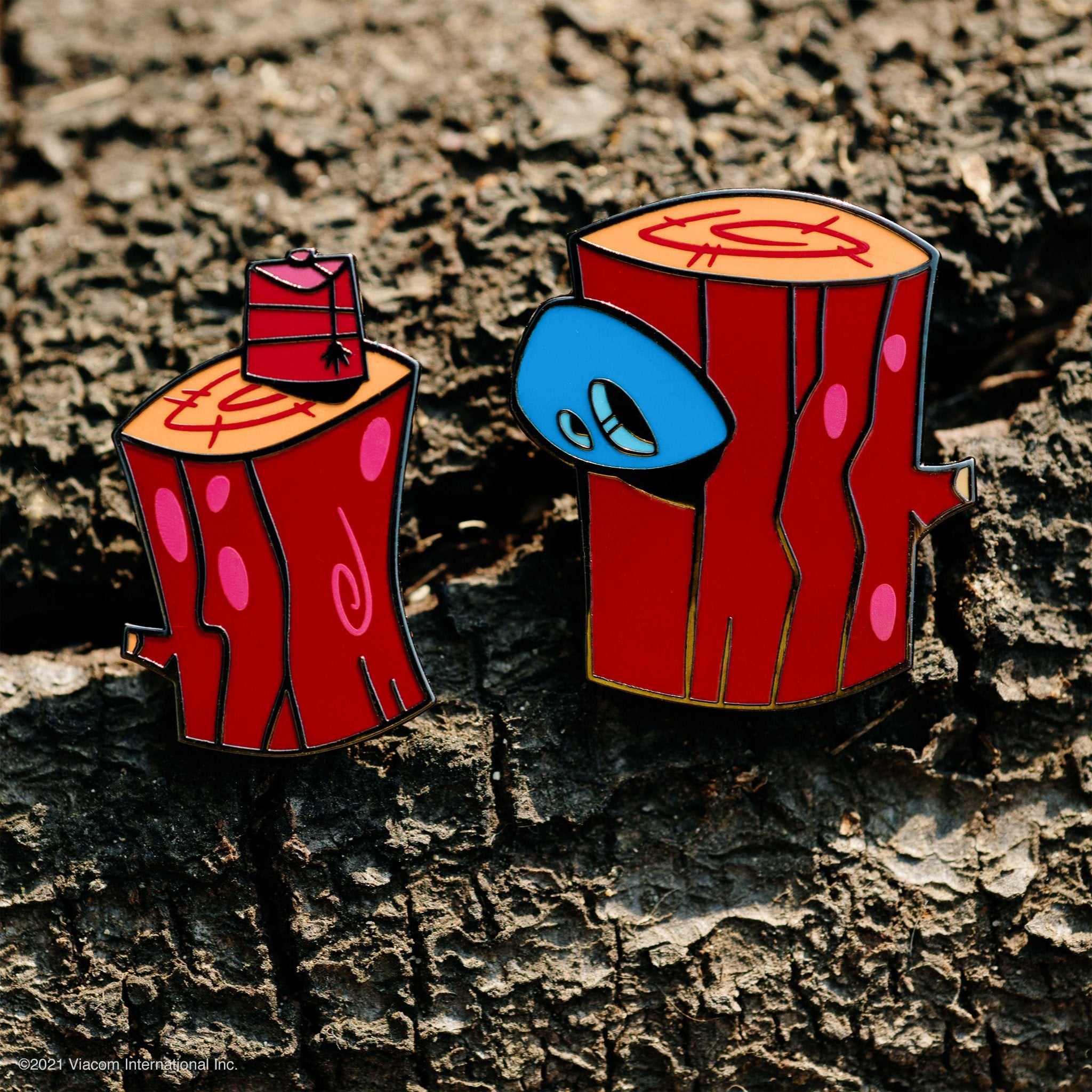 Ren & Stimpy Enamel Pin - LOG! 2-Pin Set