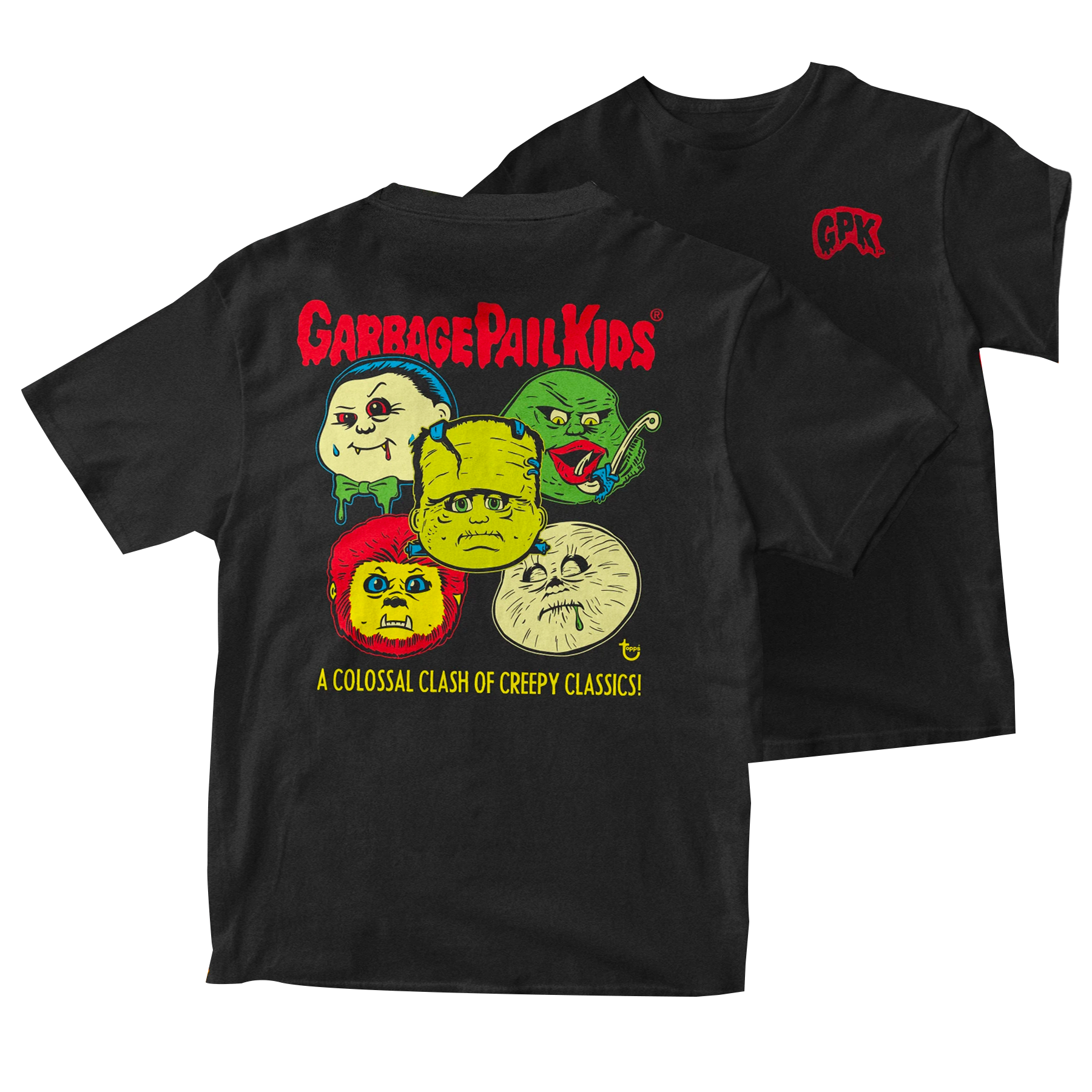 Universal Monsters  x Garbage Pail Kids T-shirt - Creepy Classics