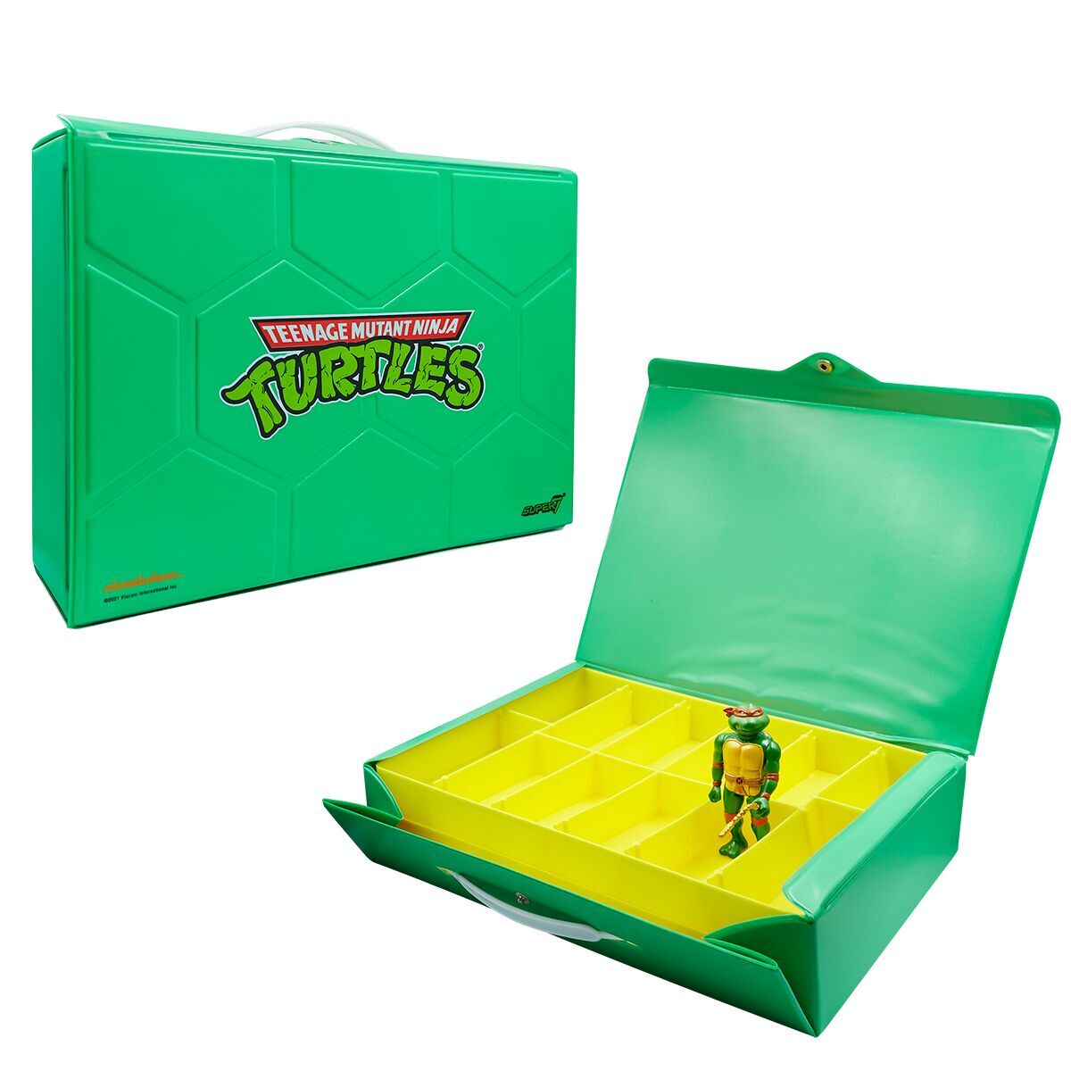 Teenage Mutant Ninja Turtles ReAction Figures - Carry Case with Michelangelo (Metallic)