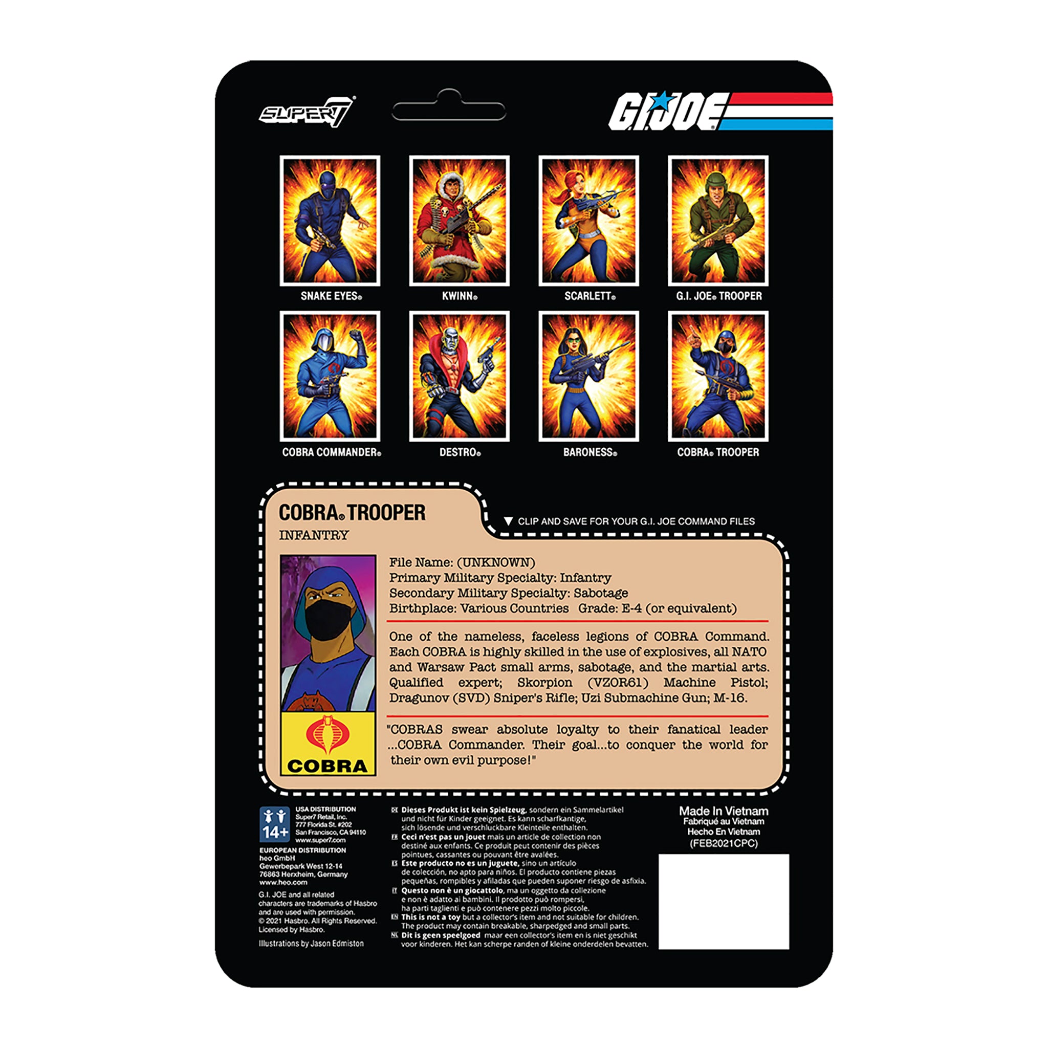 G.I. Joe ReAction Figures Wave 1 - Cobra Trooper Y-back (Pink)