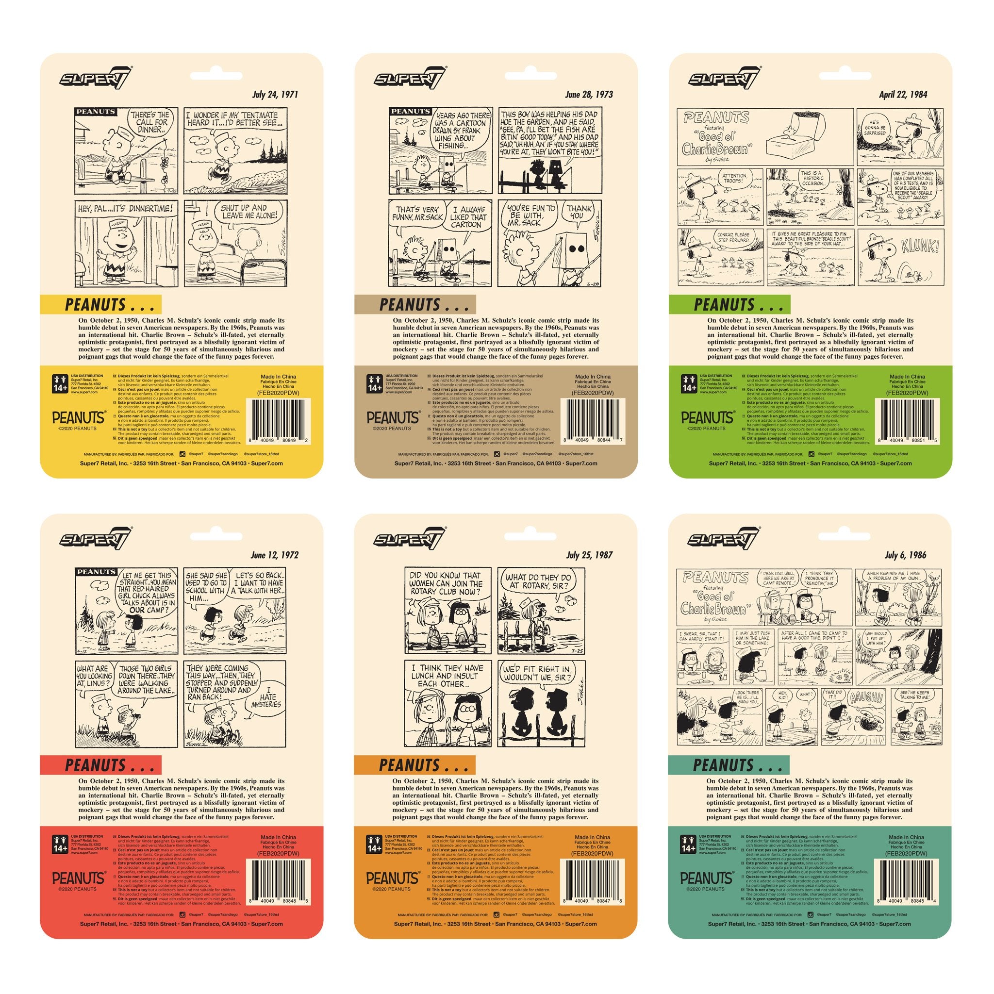 Peanuts Reaction Full Set - Wave 3 (Set of 6)