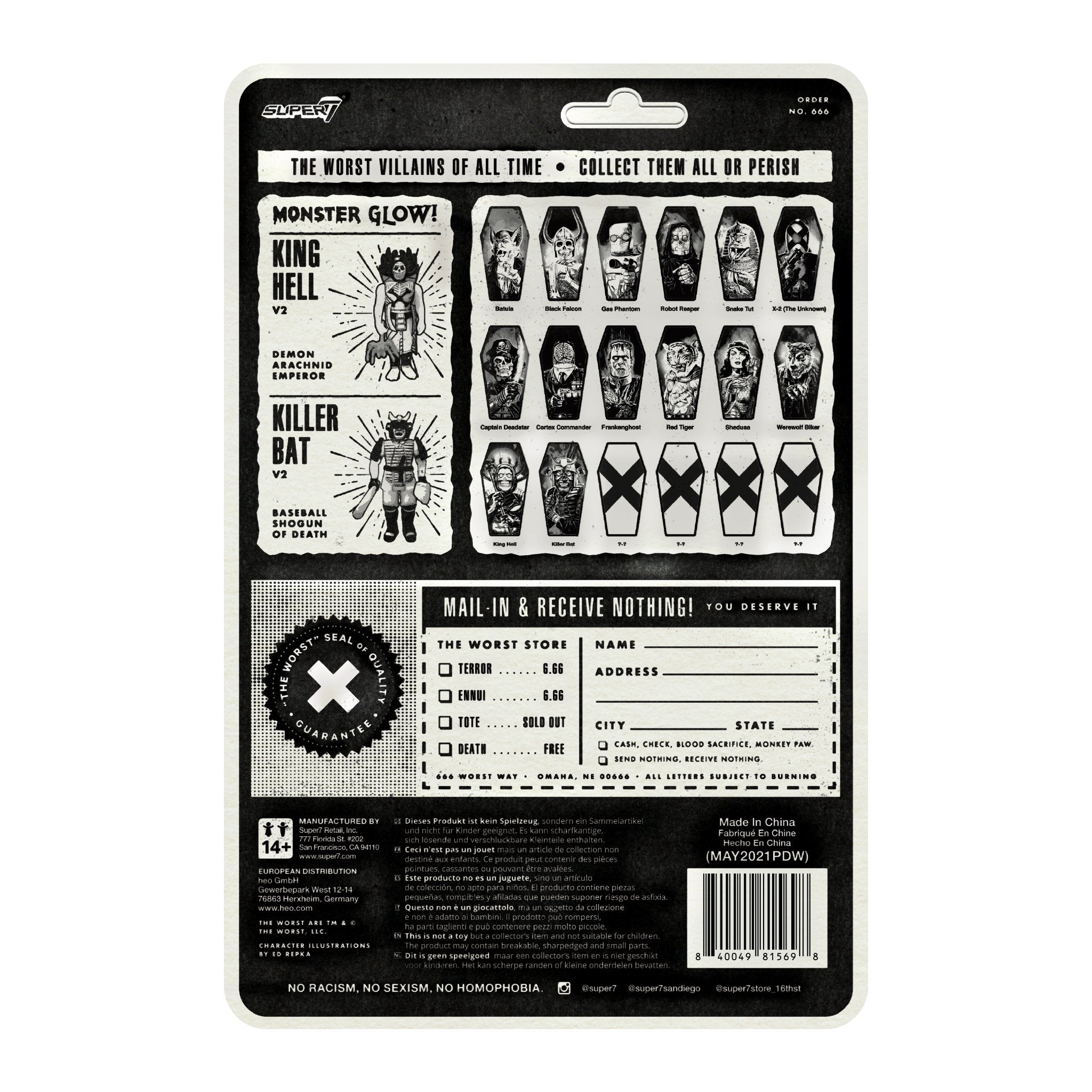 The Worst ReAction Figures Wave 3 - King Hell (Hell-oween Glow)